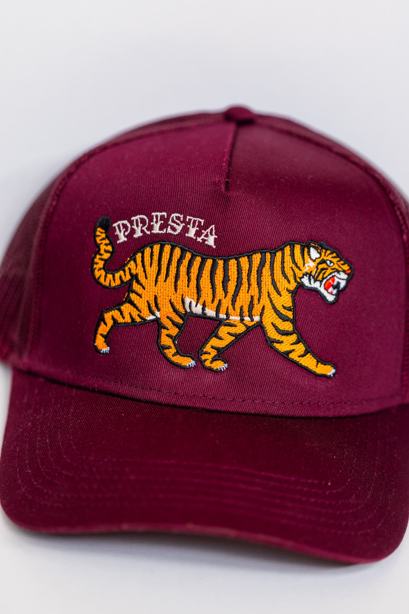 Burgundy Tiger Hat