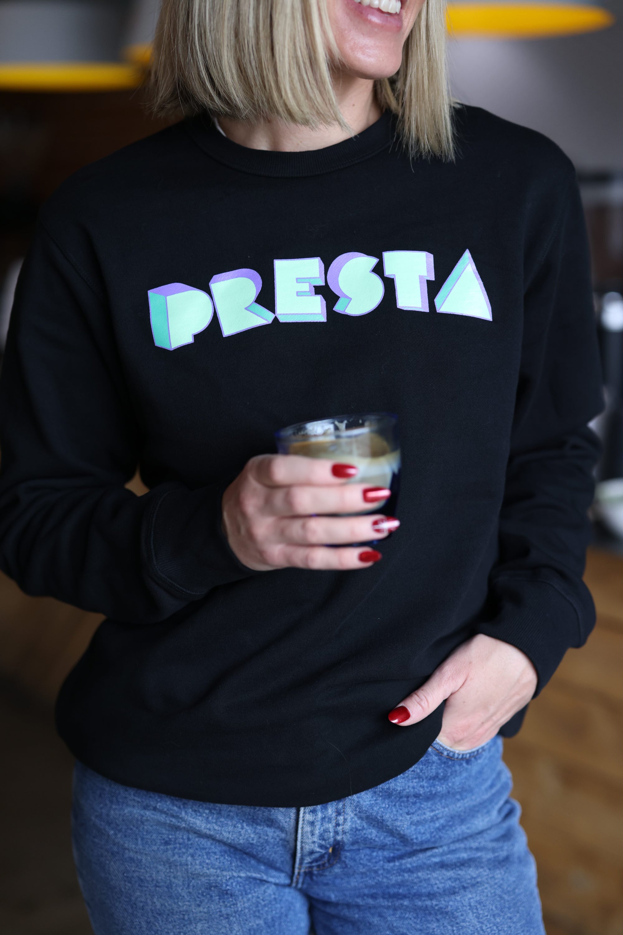 Crewneck Sweatshirt, "Presta Block Logo"